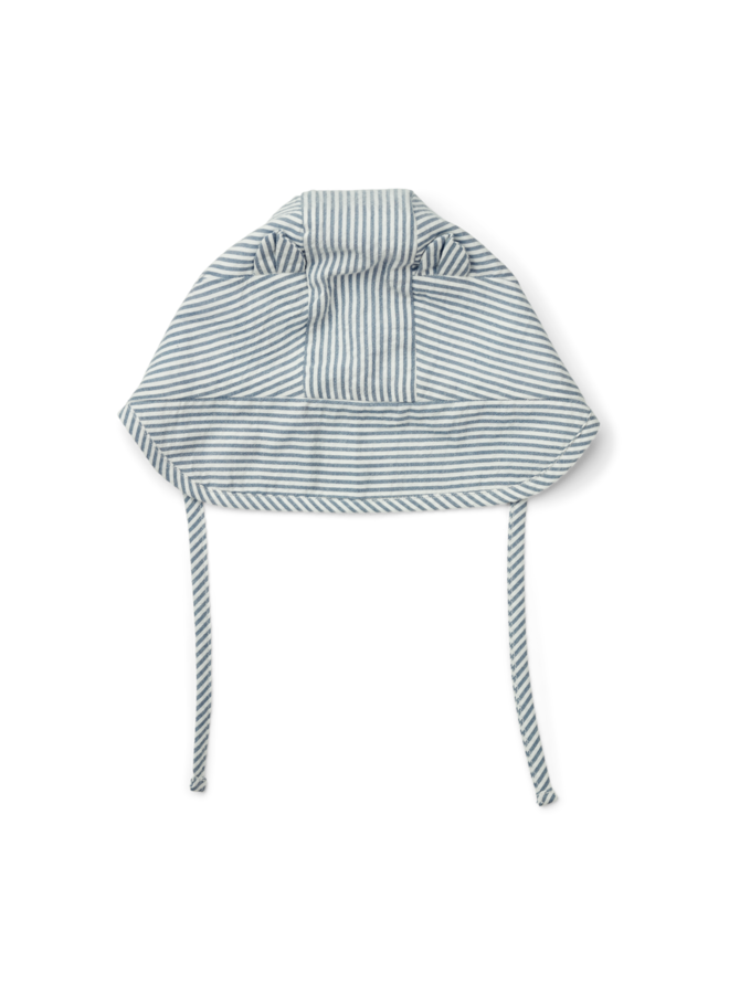 Rae Baby Stripe Sun Hat - Stripe Blue/Creme - Liewood