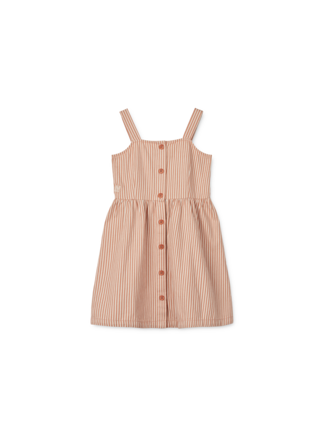 Zia Stripe Dress - Tuscany Rose/Sandy - Liewood