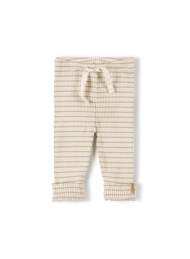 Rib Legging - Biscuit Stripe - Nixnut