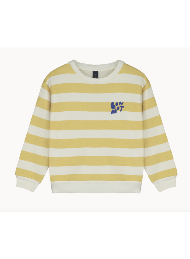 Sweatshirt Wide Stripes - Ivory - Bonmot