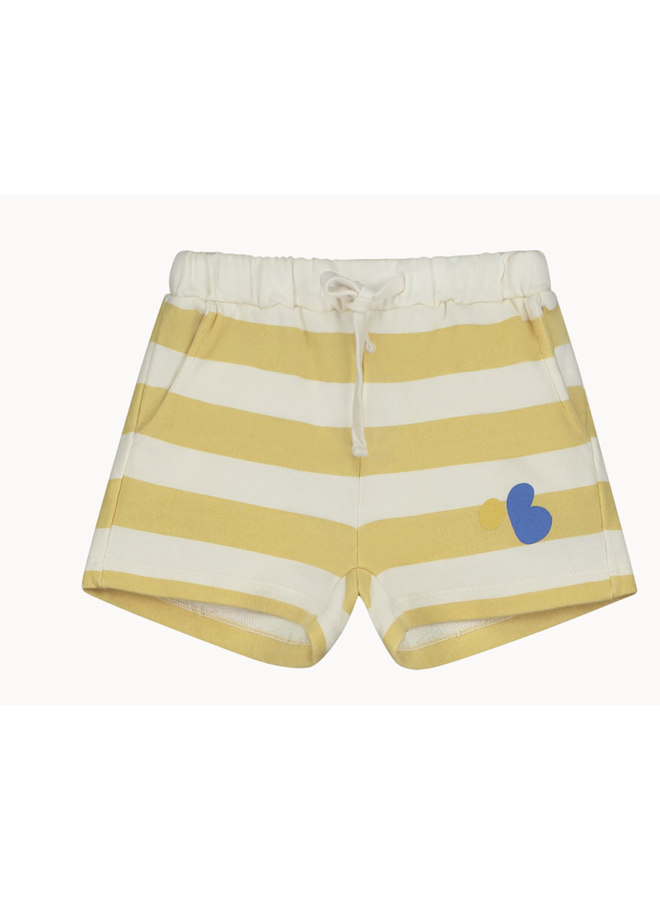 Short Allover Wide Stripes - Ivory - Bonmot