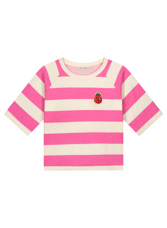 Striped T-Shirt - Pink Yarrow - Daily Brat
