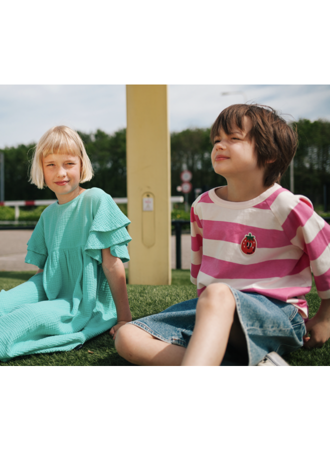 Striped T-Shirt - Pink Yarrow - Daily Brat