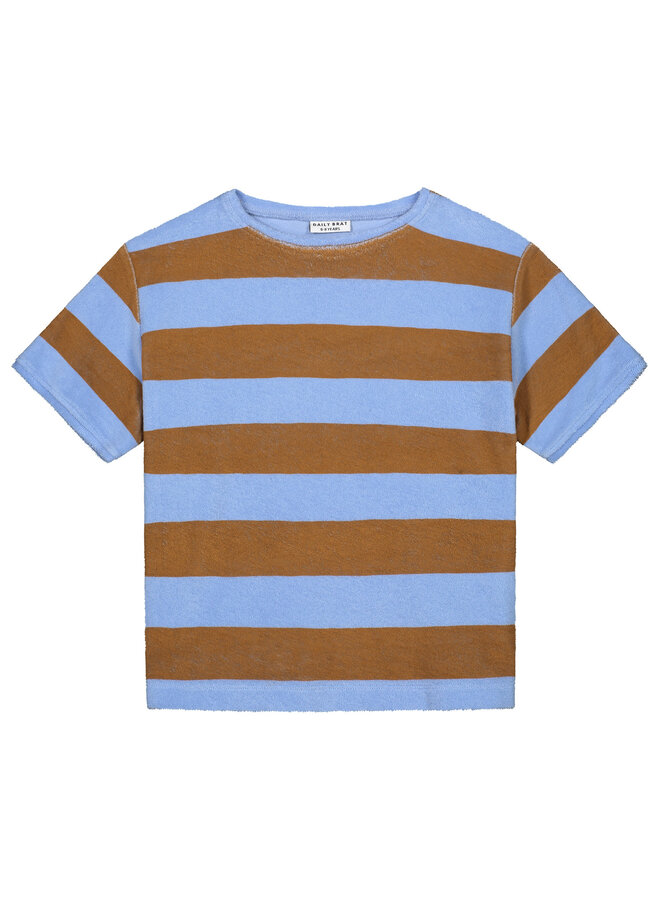 Striped Towel T-Shirt - Serenity Blue - Daily Brat