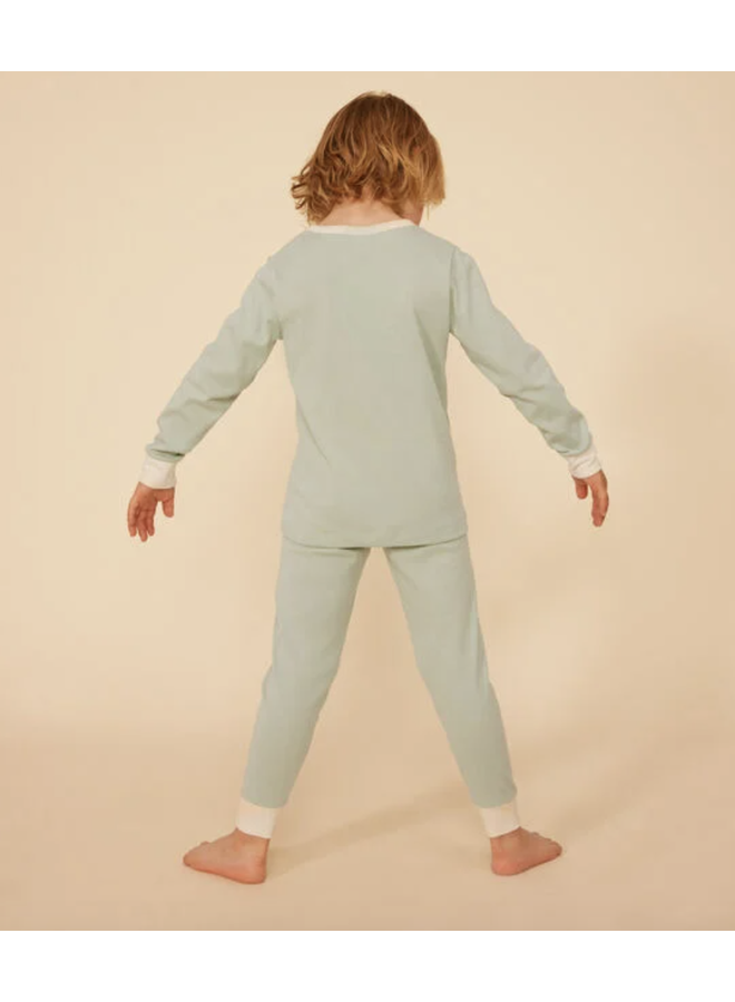 Pyjama uit 2 stuks - Hartjes Groen - Petit Bateau