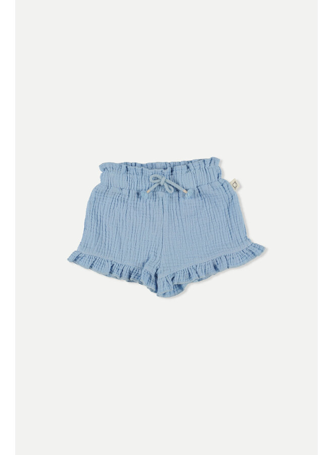 Soft Gauze Baby Ruffle Shorts - Blue - My Little Cozmo