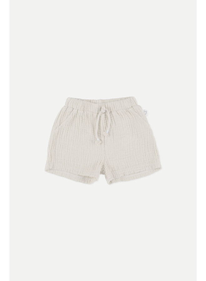 Soft Woven Baby Shorts - Ivory - My Little Cozmo