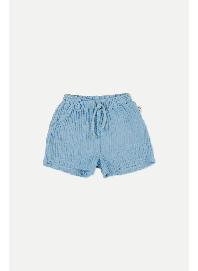 Soft Woven Baby Shorts - Blue - My Little Cozmo