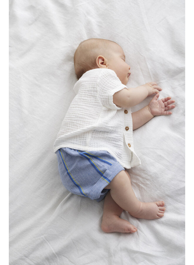 Soft Woven Baby Shirt - Ivory - My Little Cozmo