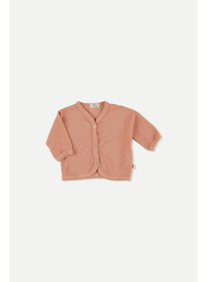 Oganic Waffle Baby Jacket - Pink - My Little Cozmo