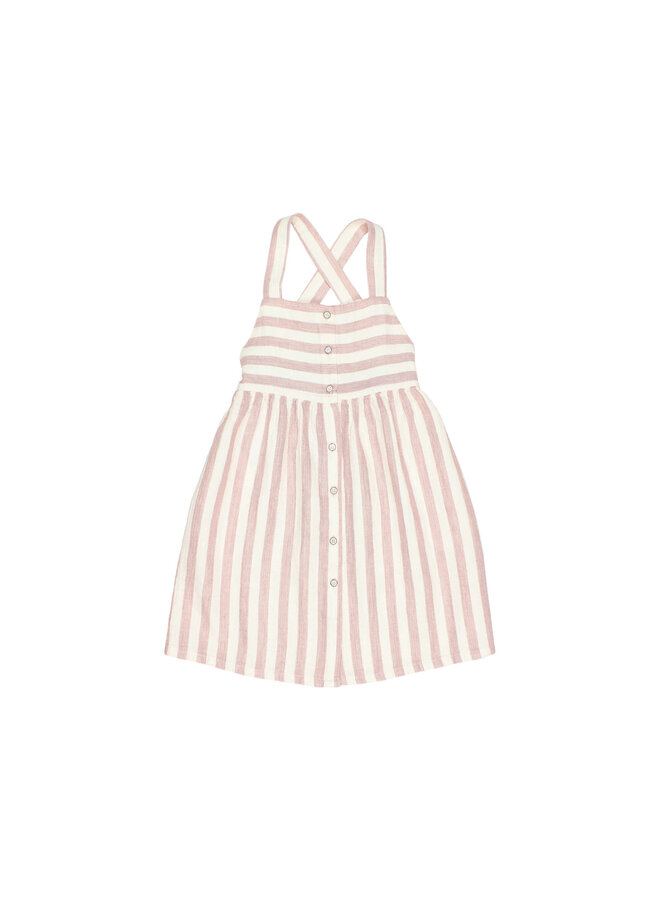 Stripes Dress - Desert Red - Buho Kids