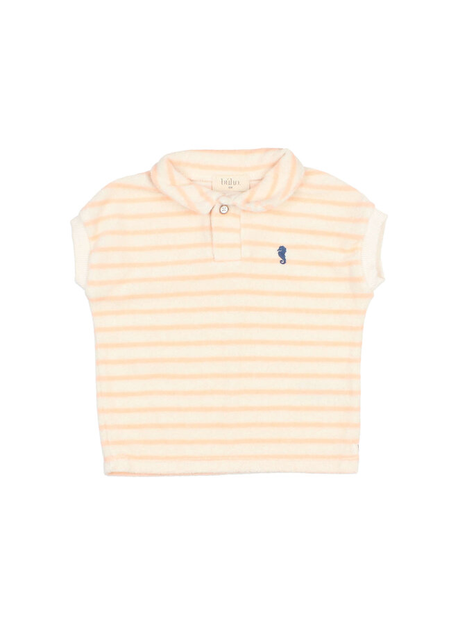 Terry Stripes Polo - Light Pink - Buho