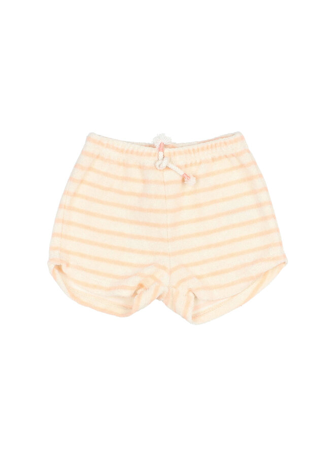 Terry Stripes Shorts - Light Pink - Buho