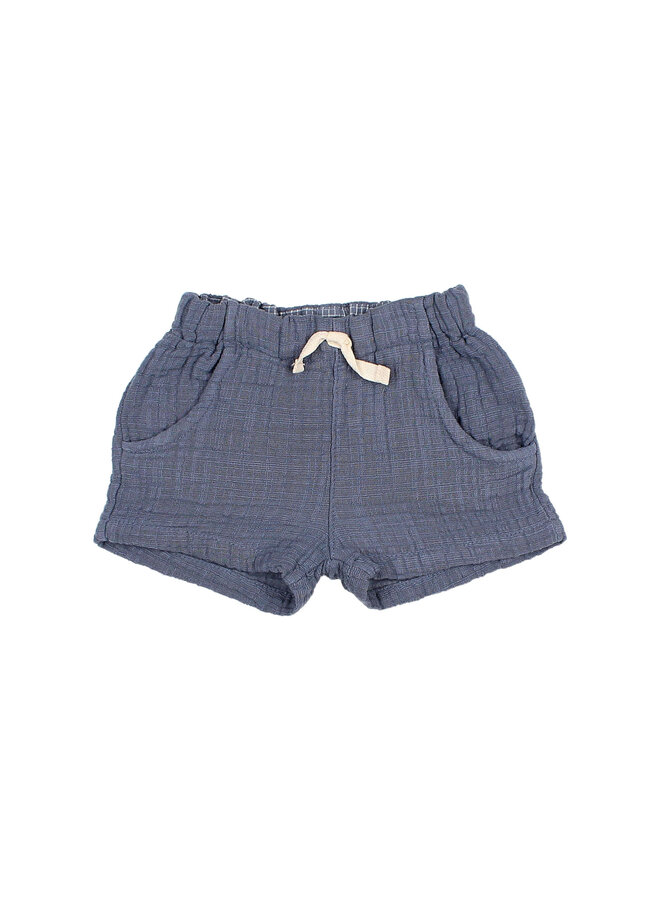 Muslin Shorts - Blue Stone - Buho