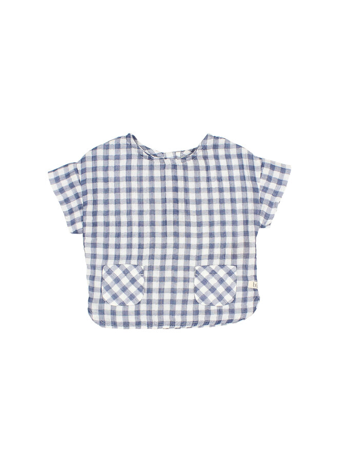 Gingham Shirt - Blue Stone - Buho