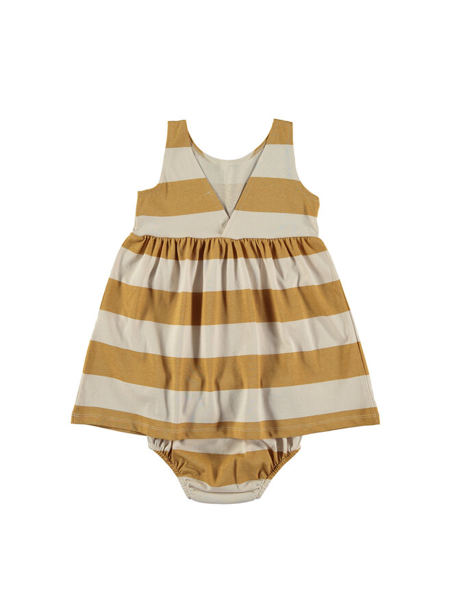 Dress + Bloomer - Stripes Mustard - Babyclic