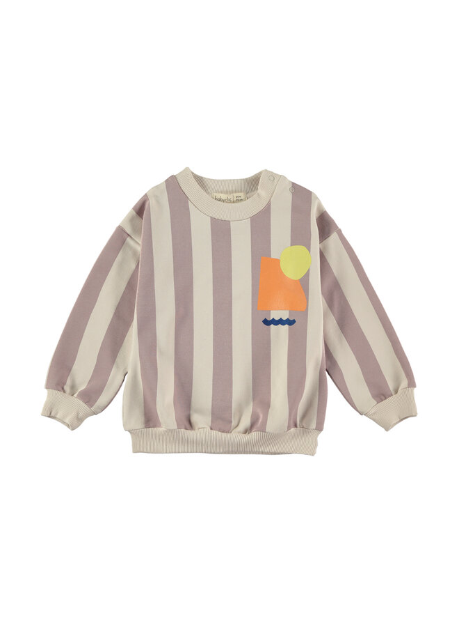 Sweatshirt Stripes Pink - Babyclic