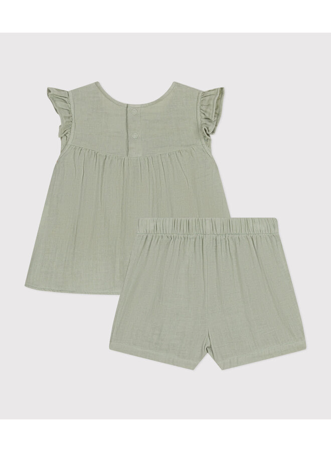 Luchtig Babypakje Set - Sage - Petit Bateau