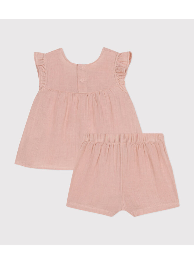 Luchtig Babypakje Set - Rose - Petit Bateau