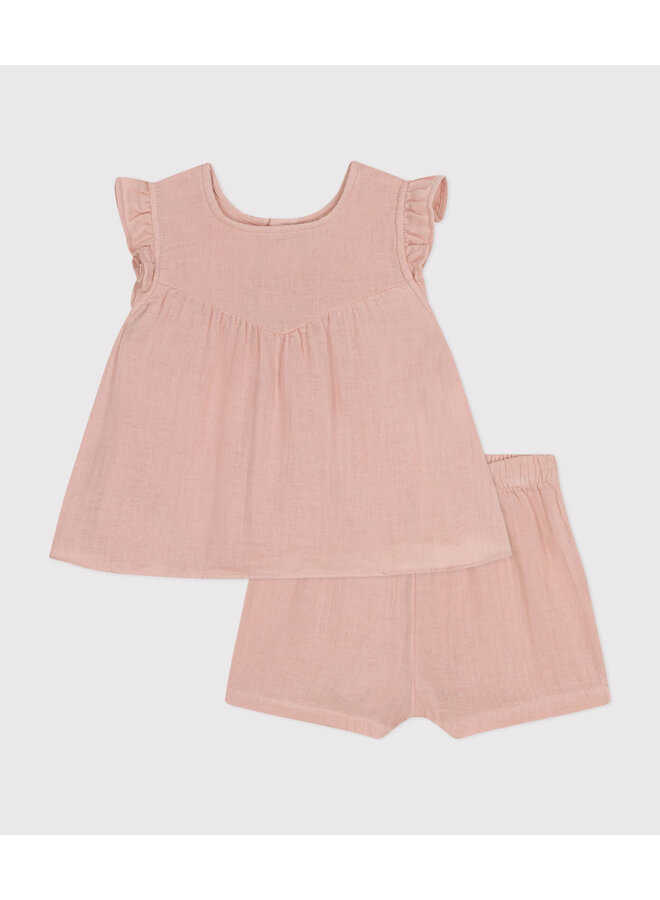 Luchtig Babypakje Set - Rose - Petit Bateau