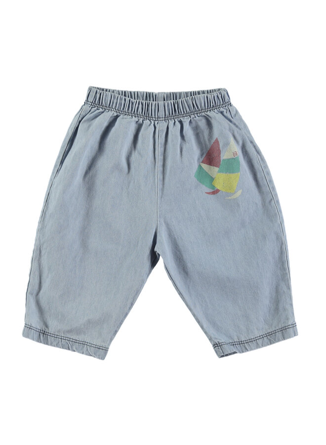 Denim Wide Pants - Sails Bleach - Lotiekids Baby