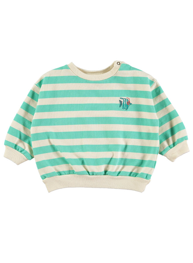 Sweatshirt Stripes Fish - Offwhite - Lotiekids Baby