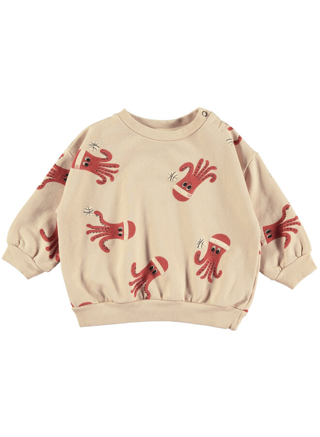 Sweatshirt Octopuses - Latte - Lotiekids Baby