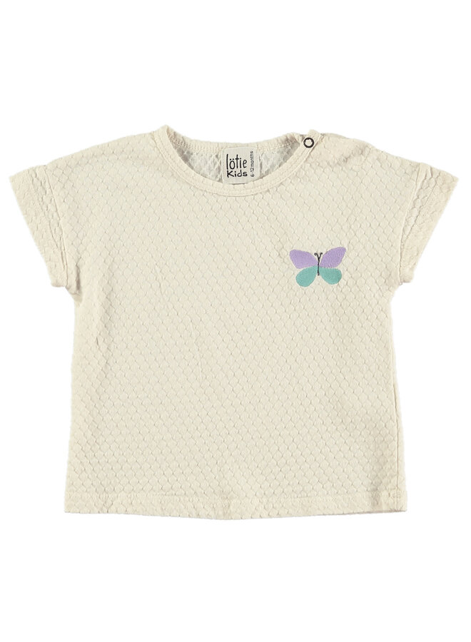 Tshirt Short Sleeve - Butterfly Offwhite - Lotiekids Baby
