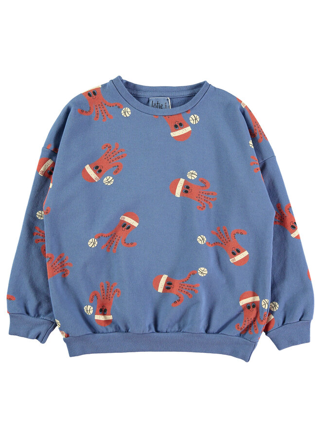 Sweatshirt Octopuses - Blue - Lotiekids