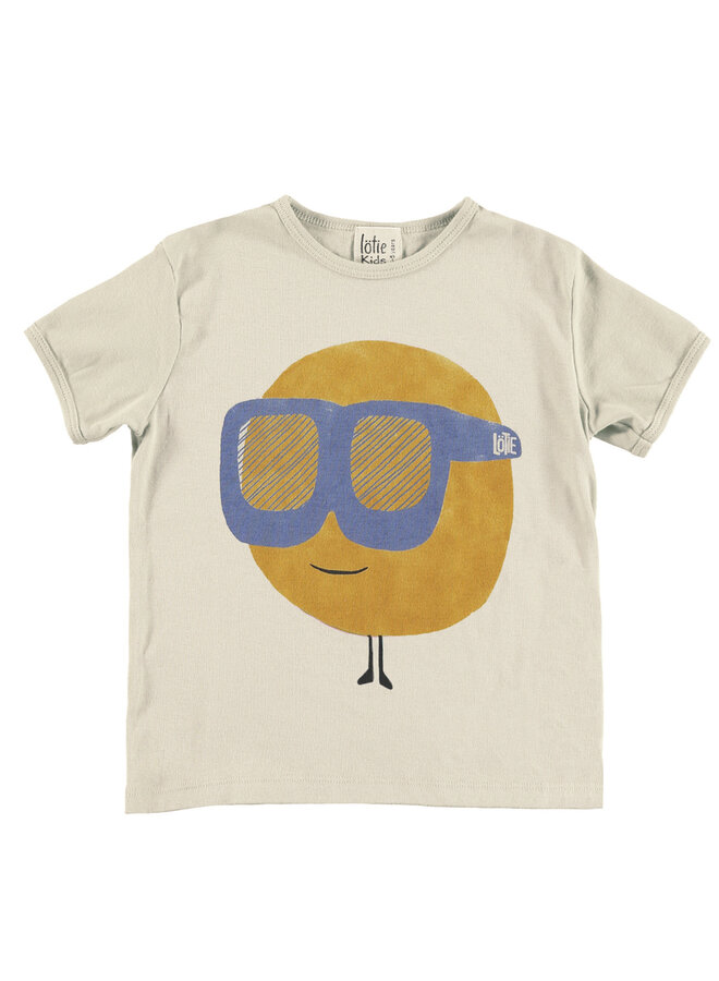 Retro Tshirt Sun & Glasses - Off White - Lotiekids