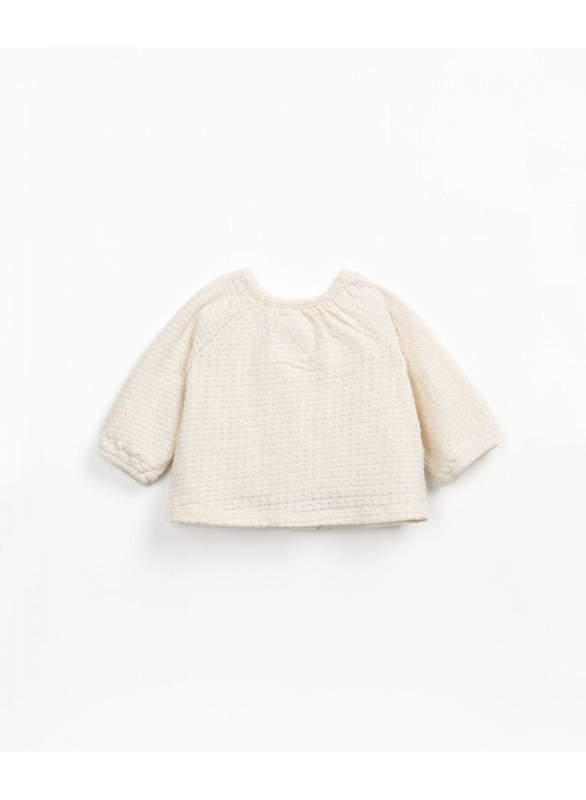 Jacquard Cardigan - Ecru - Play Up Mini