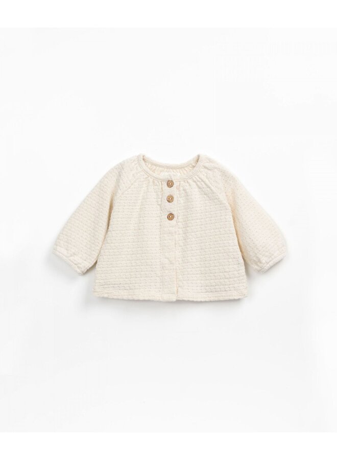 Jacquard Cardigan - Ecru - Play Up Mini