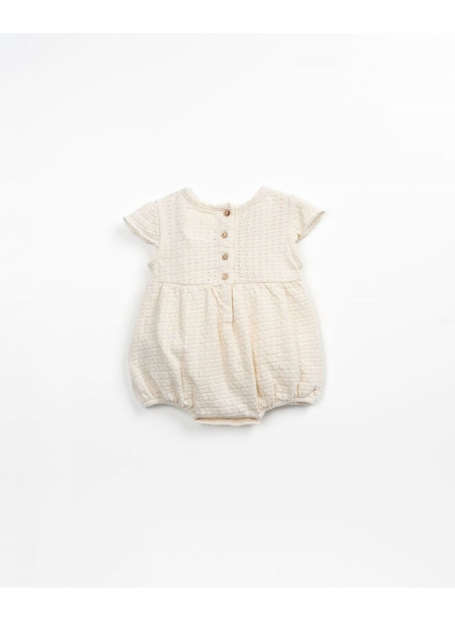 Jacquard Jumpsuit - Ecru - Play Up Mini