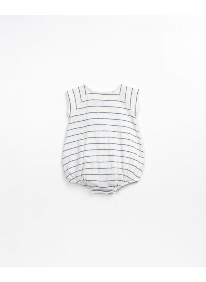 Striped Jumpsuit - Sea - Play Up Mini