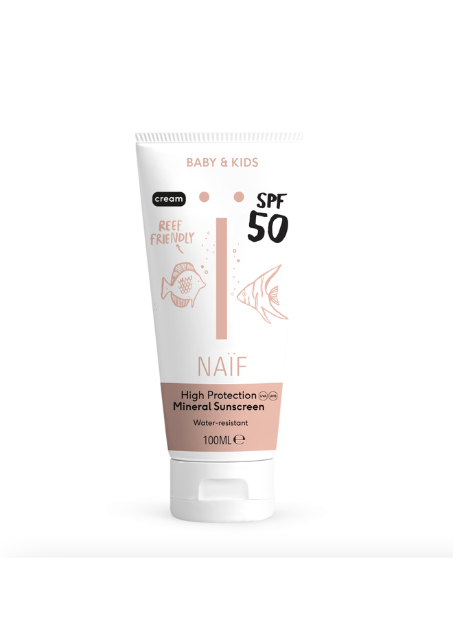 Zonnebrand Cream - SPF50 - Baby & Kids - 100ML - Naif