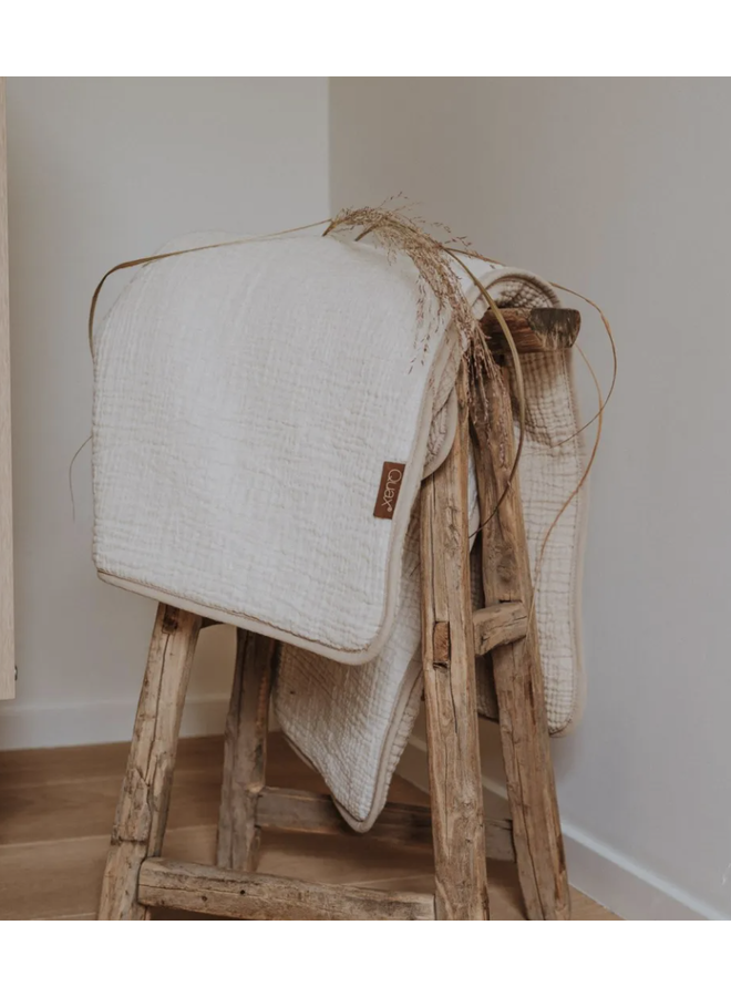 Quilted Newborn Blanket - Natural Clay - Quax