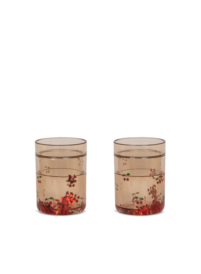 2 Pack Glitter Cups - Cherry - Konges Slojd