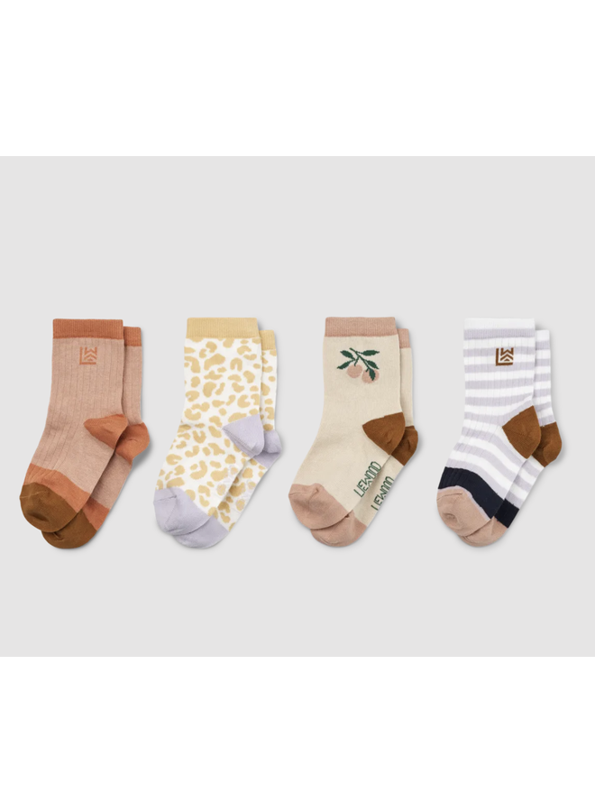 Sila Socks - Set van 4 - Leo Jojoba - Liewood