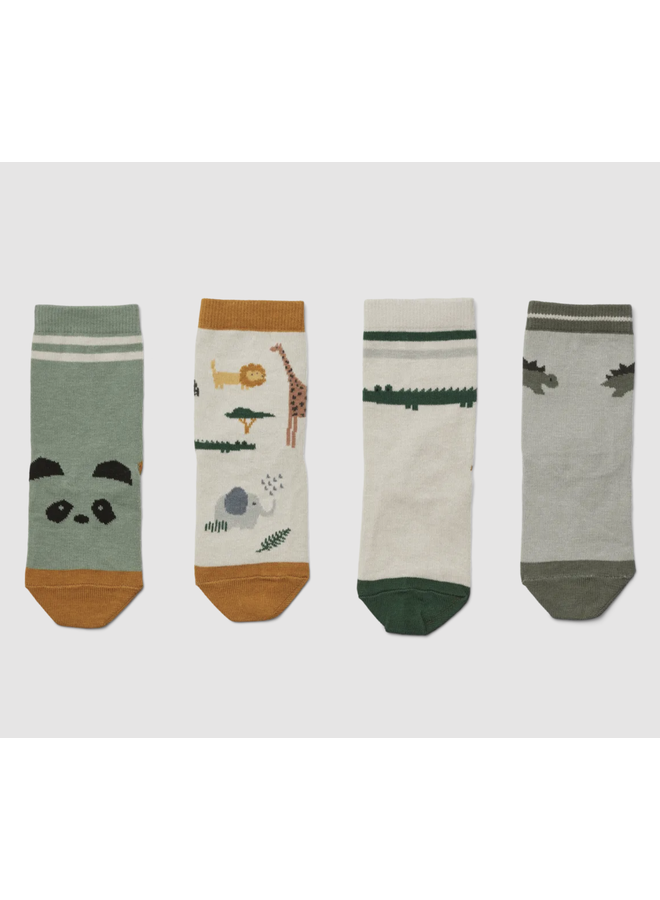 Sila Socks - Set van 4 - Safari Sandy - Liewood