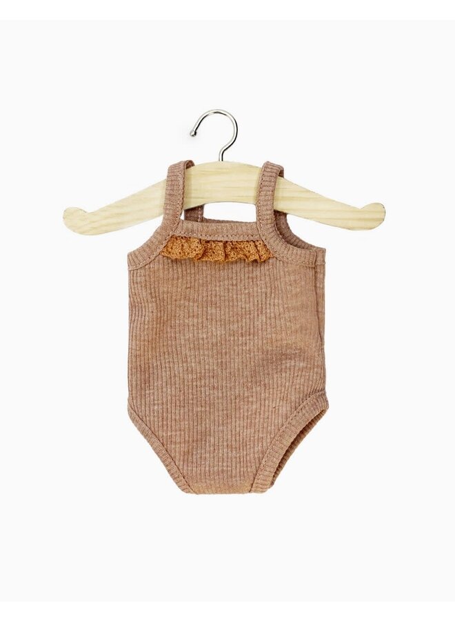 Poppenkleertjes - Romper Ruffles - Caramel - Minikane