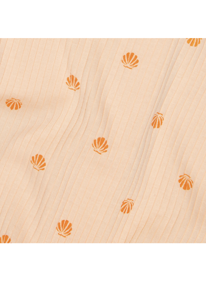 Summer Sleepsuit Rib Zip Up - Shell Print - Mori