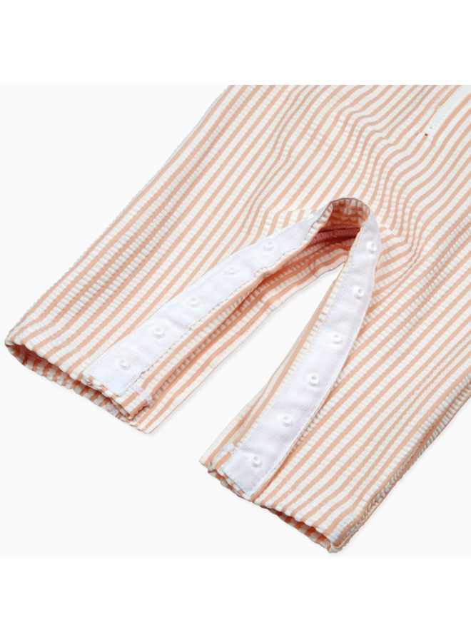 Peach Stripe Sunsafe Swimsuit - Mori