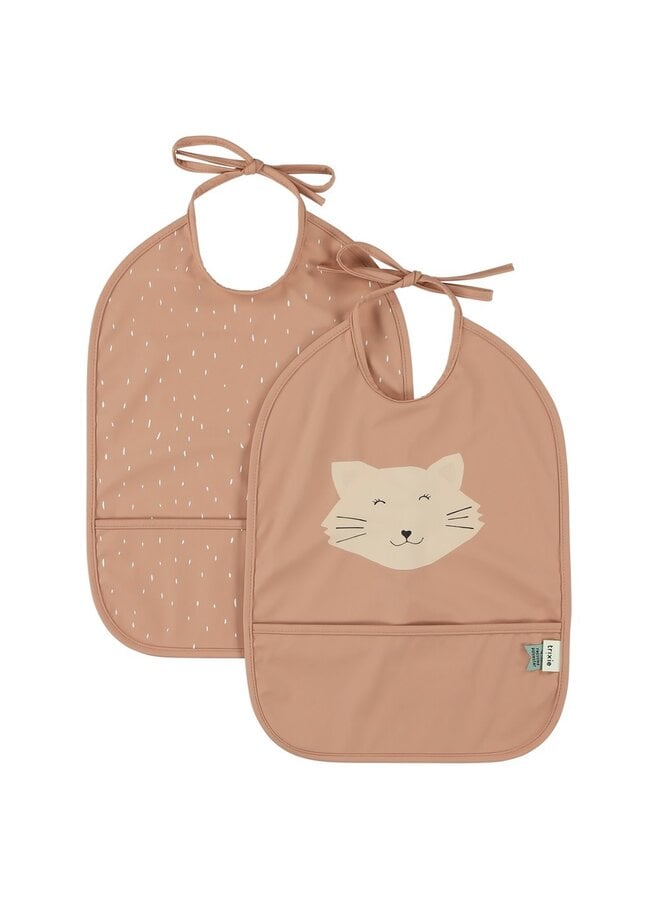 Waterproof bib 2-pack - Mrs. Cat - Trixie