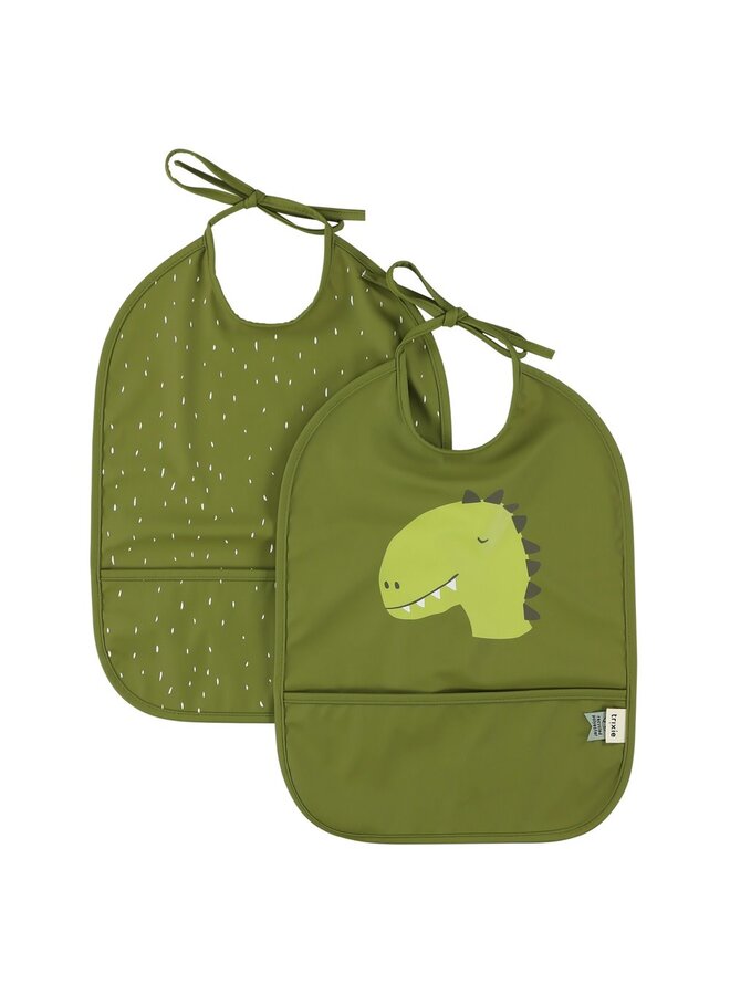 Waterproof bib 2-pack - Mr. Dino - Trixie