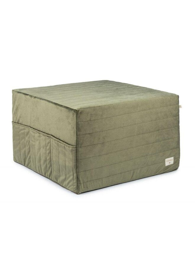 Sleepover Mattress Velvet - Olive Green - Nobodinoz