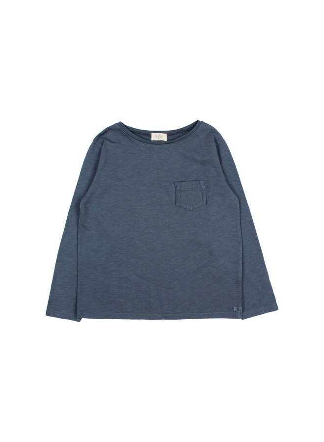 Pocket T-Shirt - Antic Blue - Buho Kids