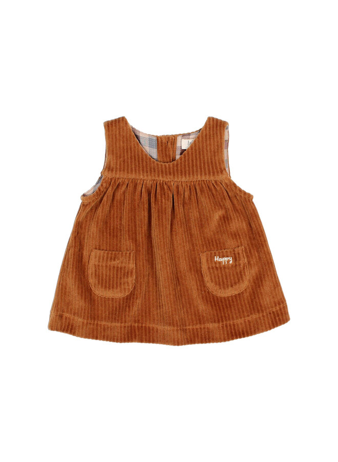 Velour Dress - Toffee - Buho Mini