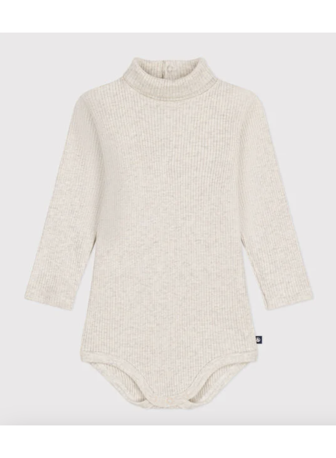 Rib body rolkraagje - Beige - Petit Bateau