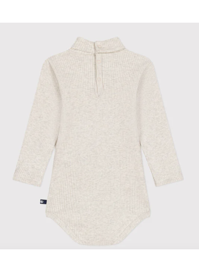 Rib body rolkraagje - Beige - Petit Bateau