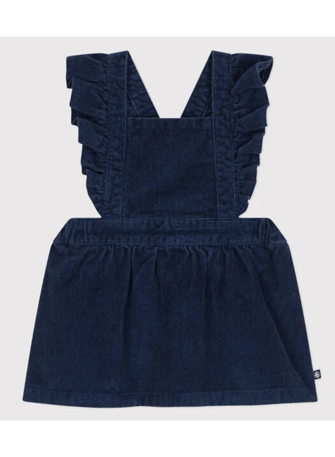 Velours Kleedje - Navy - Petit Bateau